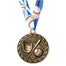 Baseball Medal with Neck Ribbon 