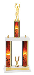 Basketball Trophy - Three Column Basketball Trophy