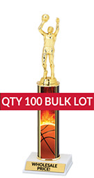 Buy in Bulk Basketball Trophy - Classic 10 inch Basketball Trophy - Qty of 100