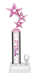 Dance Trophies - Dazzling Pink Dance Trophy with 1 Eagle Base