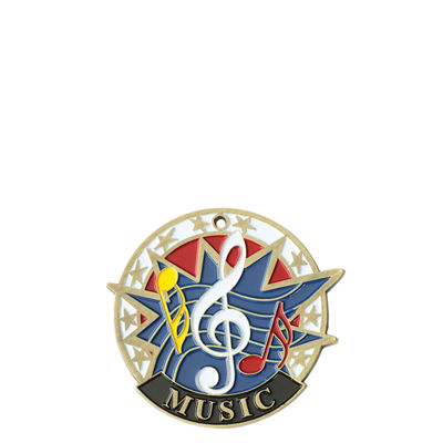 Colorful Music Medal with Neck Ribbon | Dinn Trophy