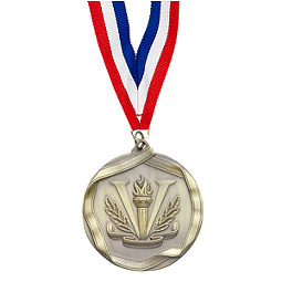 Antique Gold Victory Medal with Neck Ribbon