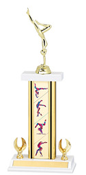 Gymnastics Trophy -  2 Eagle Column Trophy