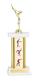 Gymnastics Trophy - Rectangular Column Gymnast Trophy