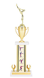 Rectangular Gymnastics Trophy - Cup Trophy