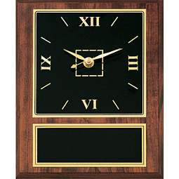 8 x 10" Contemporary Black Brass Clock Plaque