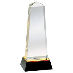 4 1/2 x 10 1/2" Solid Acrylic Obelisk Award
