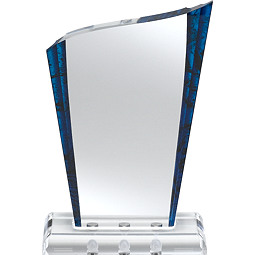 5 1/2 x 8 1/2" Blue Marbleized Award with Magnetic Fasteners