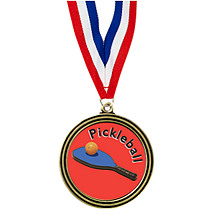2 1/2" Large Medal with Emblem & 30" Neck Ribbon