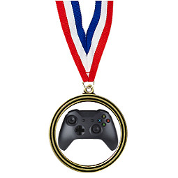 2 1/2" Large Medal with Emblem & 30" Neck Ribbon