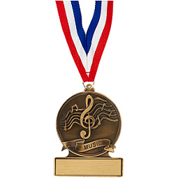 2 3/4" Music Cast Medal