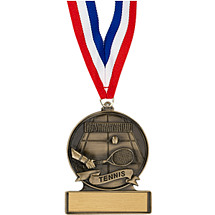 2 3/4" Tennis Cast Medal