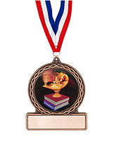 2 3/4" Lamp of Learning Medal of Triumph