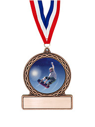 2 3/4" Skateboard Medal of Triumph