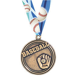 Baseball Medal - Baseball Medal with Ribbon