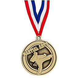 2" Martial Arts Medal with Ribbon