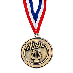 2" Music Medal with Ribbon
