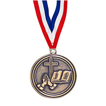 2" Religious Medal with Ribbon