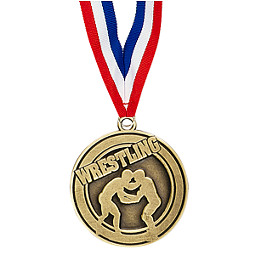 2" Wrestling Medal with Ribbon
