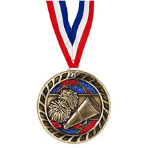 Cheer Glitter Medal - 2 1/2"
