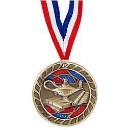 Education Glitter Medal - 2 1/2"