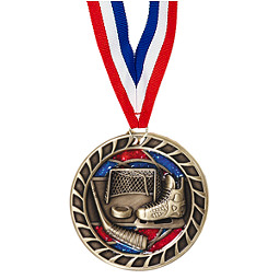 Hockey Glitter Medal - 2 1/2"