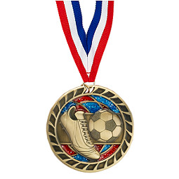 Great Kids Soccer Medals and Soccer Award Medals Gold 3 Soccer Double Action 2.0 Medals Crown Awards Soccer Medal 