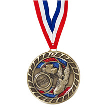 Track Glitter Medal - 2 1/2"