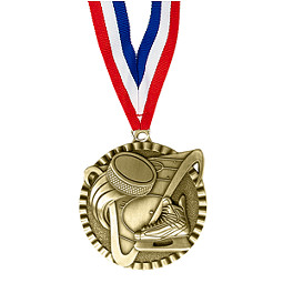 2" Hockey Victorious Medal with Ribbon