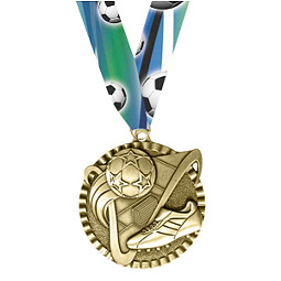 Soccer Medal - Soccer Victorious Medal with Ribbon