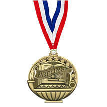 2" Participant Medal with 30 in. Neck Ribbon