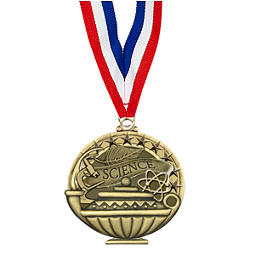 2" Science Medal with 30 in. Neck Ribbon