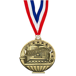 2" Academic Excellence Medal with 30 in. Neck Ribbon