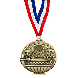 2" Drama Medal with 30 in. Neck Ribbon
