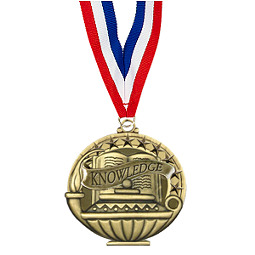 2" Knowledge Medal with 30 in. Neck Ribbon