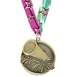 Cheer Medal - Cast Cheer Medals with Ribbon