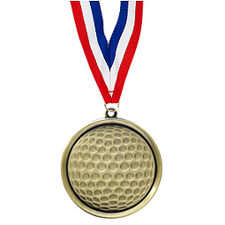 Golf Medal - Cast Golf Medals with Ribbon