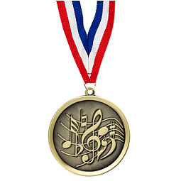 Music Medal - Cast Music Medals with Ribbon