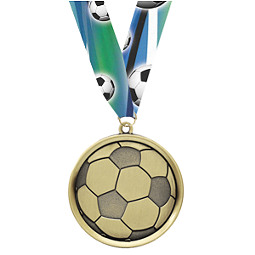 Soccer Medal - Cast Soccer Medals with Ribbon