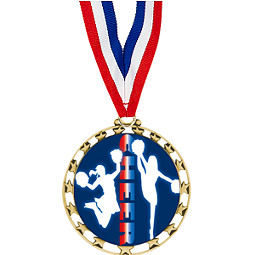 Cheer Medal - 2 1/2" Sports Star Series Medal with 30" Neck Ribbon