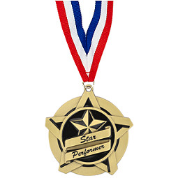 Star Performer Academic Star Medal with Free  Neck Ribbon
