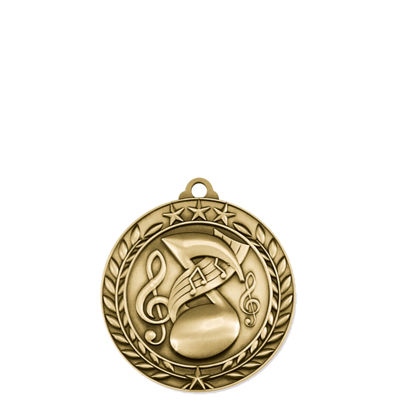 Small Music Achievement Wreath Medal & Ribbon | Dinn Trophy