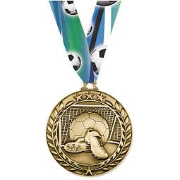 Soccer Medal - Large Achievement Wreath Medal