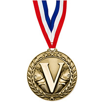 Victory Medal - Large 2 3/4" Achievement Wreath Medal with Ribbon