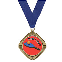 Diamond Medal with Emblem & 30" Neck Ribbon