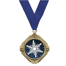 Diamond Medal with Emblem & 30" Neck Ribbon
