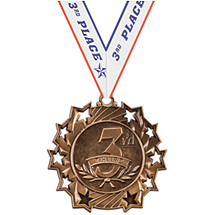 3rd Place Ten Star Bronze Medal with Ribbon