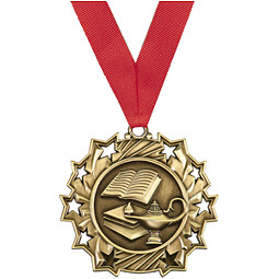 School Medal - Lamp of Learning Ten Star Gold Medal
