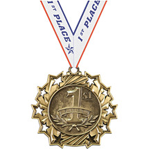 1st Place Ten Star Gold Medal with Ribbon