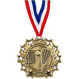 Lacrosse Medal - Lacrosse Ten Star Gold Medal